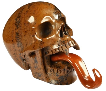 Vampire Skull Mahagoni Obsidian